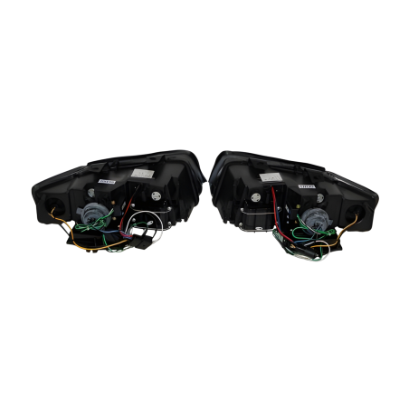 Set Of Headlamps Day Light Audi A4 2002-2004, Black