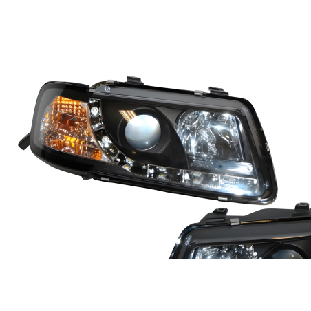 Set Of Headlamps Day Light Audi A3 96-02, Model II, Black