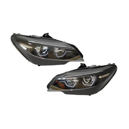 Set Of Headlamps BMW Z4 E89 09-13 Black Drl Xenon