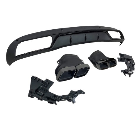 Difusor Trasero Mercedes W205 2014-2018 4P / SW Look C63 ABS