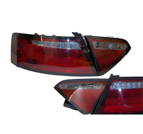 Pilotos Traseros Audi A5 2-4P 07-09 Led Red/Smoked Cardna