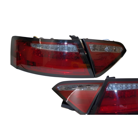 Pilotos Traseros Audi A5 2-4P 07-09 Led Red/Smoked Cardna
