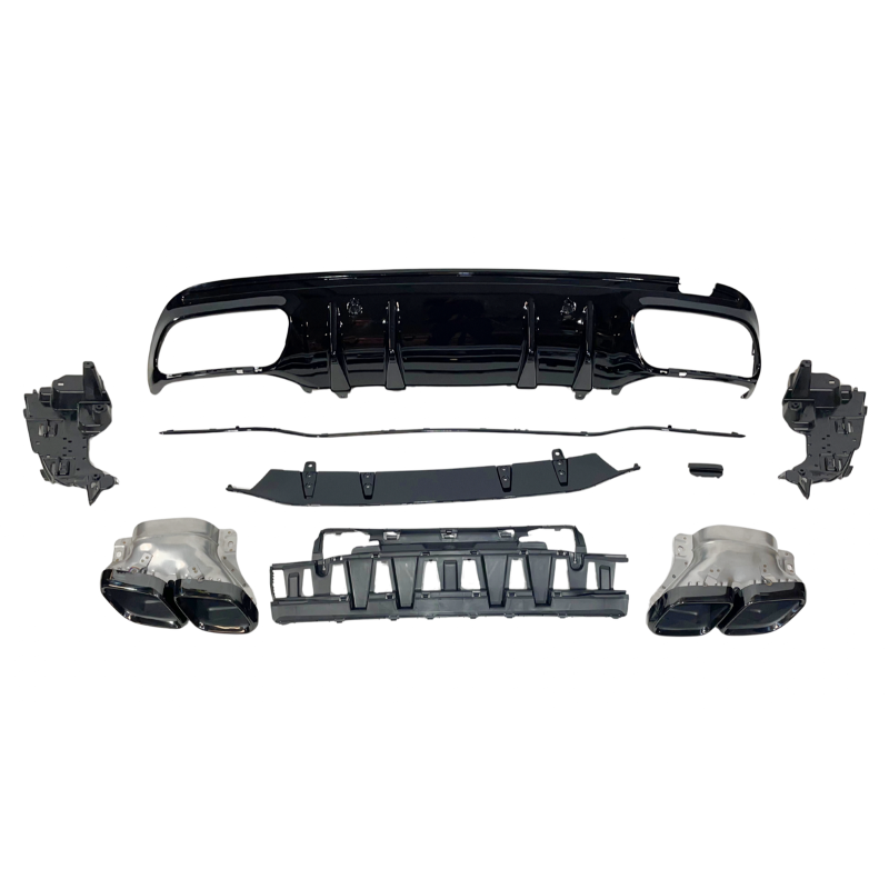Rear Diffuser Mercedes W205 2019 4D / SW Look C63 Black