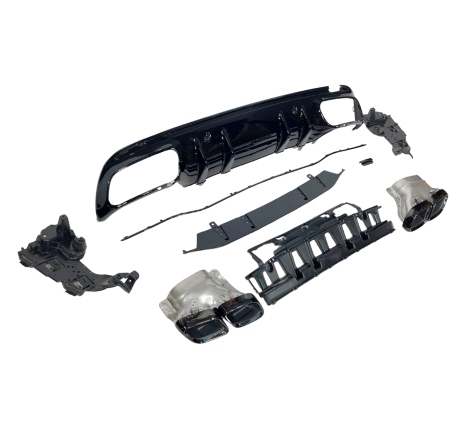 Difusor Trasero Mercedes W205 2019 4P / SW Look C63 Black