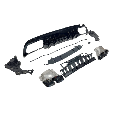 Diffusore Posteriore Mercedes W205 2019 4P / SW Look C63 Black