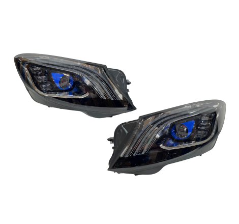 Faros Delanteros Mercedes W222 Look Facelift Black