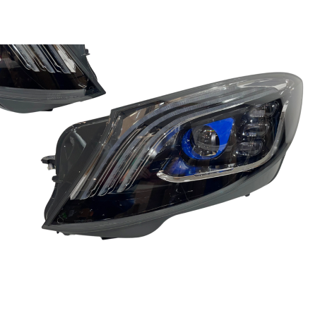 Set Of Headlamps Mercedes W222 Look Facelift Black
