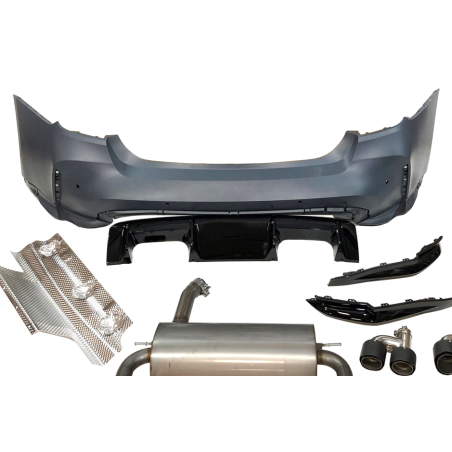 Rear Bumper BMW F30 Look G80 Exhaust