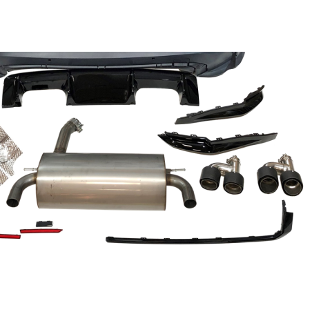 Rear Bumper BMW F30 Look G80 Exhaust