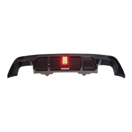 Difusor Trasero BMW E60 look M Performance Brillante Negro Luz de freno led