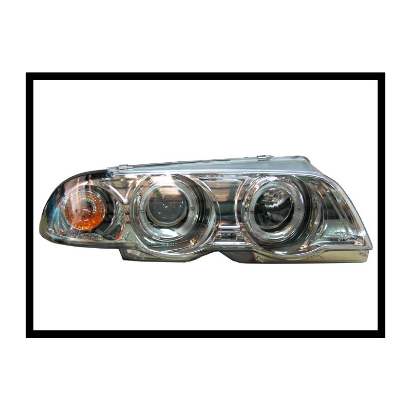 Faros Delanteros Ojos De Angel BMW E46 '98-01 4P. Elect.