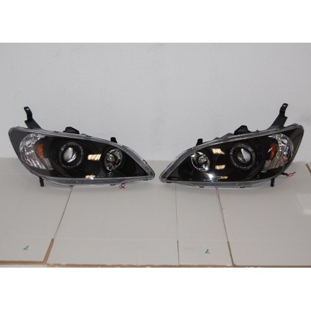 Fari Angel Eyes Honda Civic '04 4P. Nero