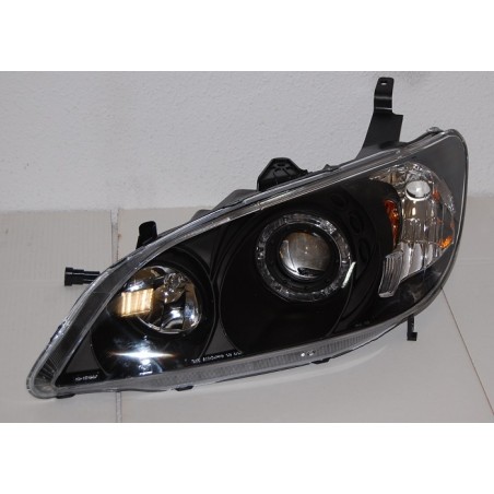 Fari Angel Eyes Honda Civic '04 4P. Nero