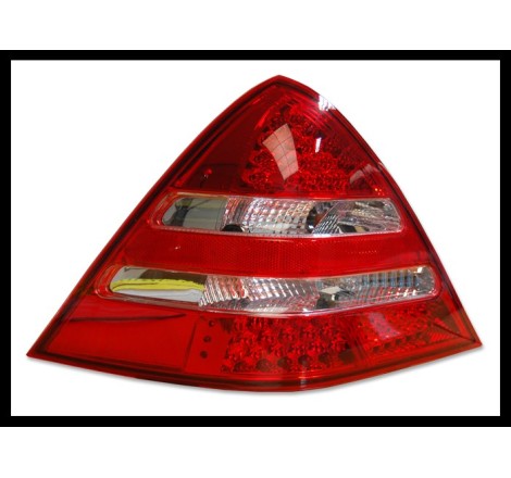 Set Of Rear Tail Lights Mercedes SLK R170 Led Chromed/Red 96-04