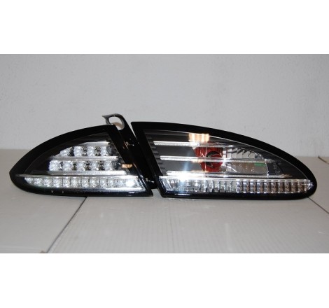 Pilotos Traseros Seat Leon '05-'08 Led Black/Chrome Intermitente Led