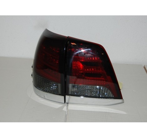 Set Of Rear Tail Lights Toyota Land Cruiser Fj200 08 Red Smoked