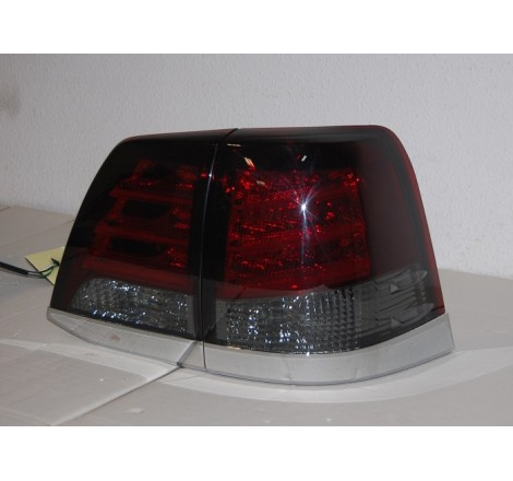 Set Of Rear Tail Lights Toyota Land Cruiser Fj200 08 Red Smoked