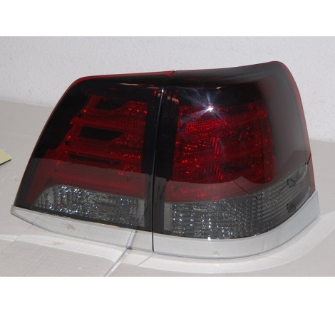 Set Of Rear Tail Lights Toyota Land Cruiser Fj200 08 Red Smoked