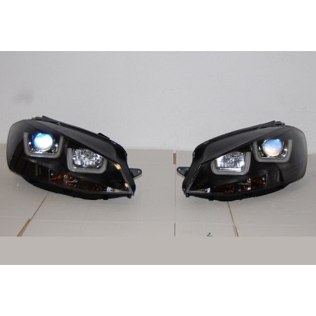 Faros Delanteros Luz De Dia Real Volkswagen Golf 7 Black