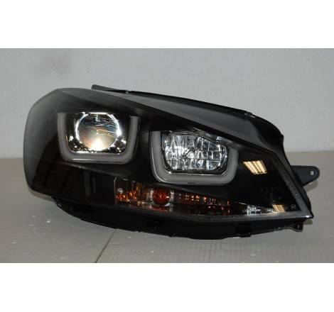 Faros Delanteros Luz De Dia Real Volkswagen Golf 7 Black