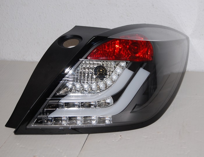 Set Of Rear Tail Lights Cardna Opel Astra H 2004 2008 3 Door Led Black Flashing Led Bimar Tuning