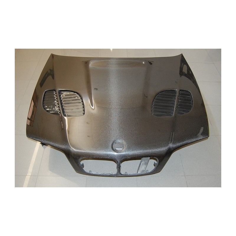 Cofano Carbonio BMW E46 '02-06 4P. Look M3 GTR C/T