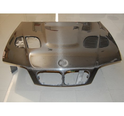 Cofano Carbonio BMW E46 '02-06 4P. Look M3 GTR C/T
