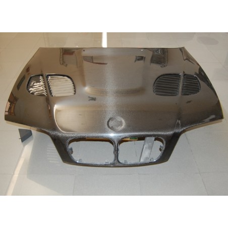 Cofano Carbonio BMW E46 '02-06 4P. Look M3 GTR C/T