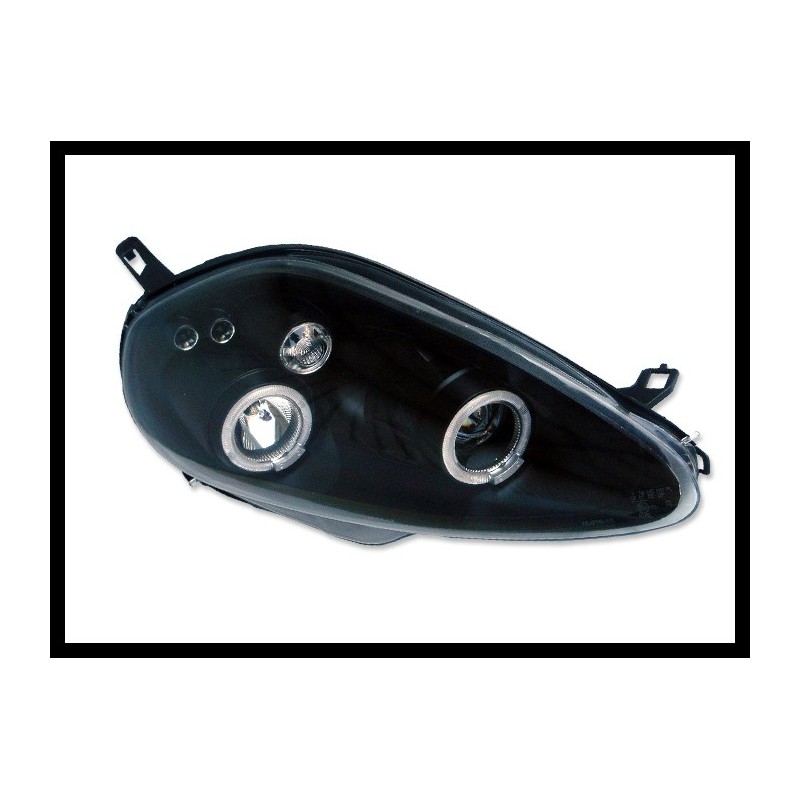 Fanali Anteriori Angel Eyes Fiat Grande Punto '05-07 Black.