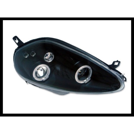 Fanali Anteriori Angel Eyes Fiat Grande Punto '05-07 Black.