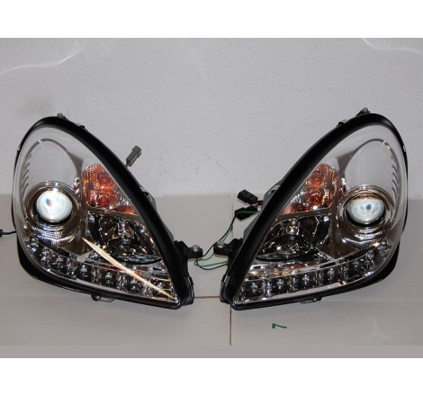 Set Of Headlamps Day Light Mercedes SLK 2004-2010 R171