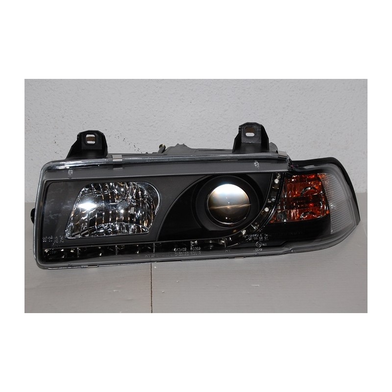 Set Of Headlamps Day Light BMW E36 1992-1998, 4 Doors, Black