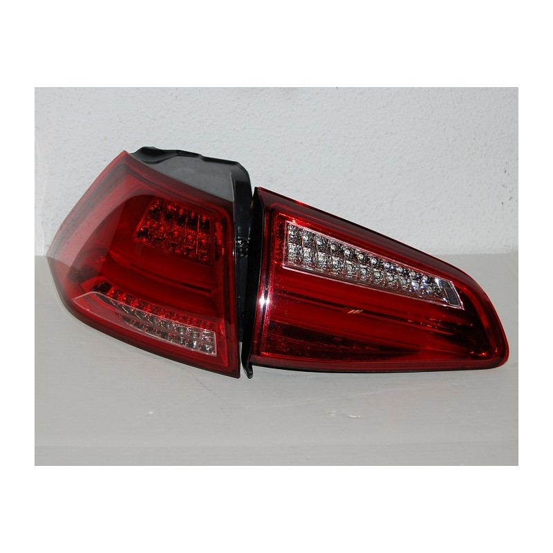 Set Of Rear Tail Lights Volkswagen Golf 7 2013 Led Red Cardna