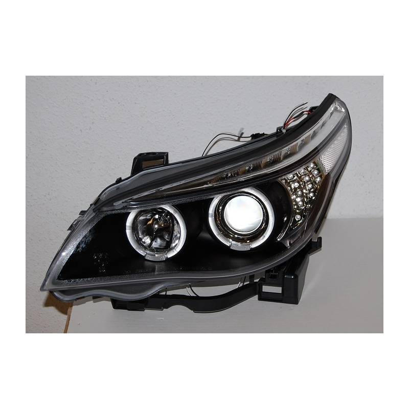 Set Of Headlamps Day Light BMW E60 / E61 20032007 Black & Blinker Led