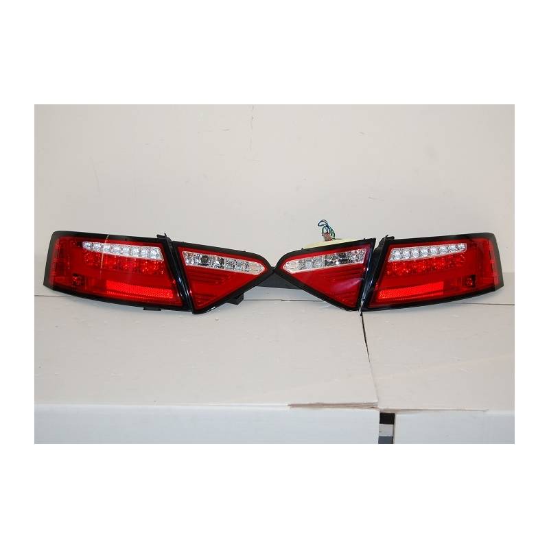 Set Of Rear Tail Lights Audi A5 24D 0709 Led Red Cardna Flashing Led