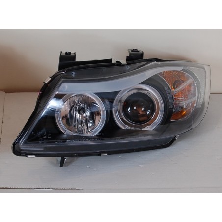 Set Of Headlamps Angel Eyes BMW E90 / E91 2005-2008 Black